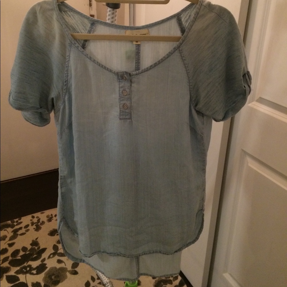 Anthropologie Denim Short Sleeve